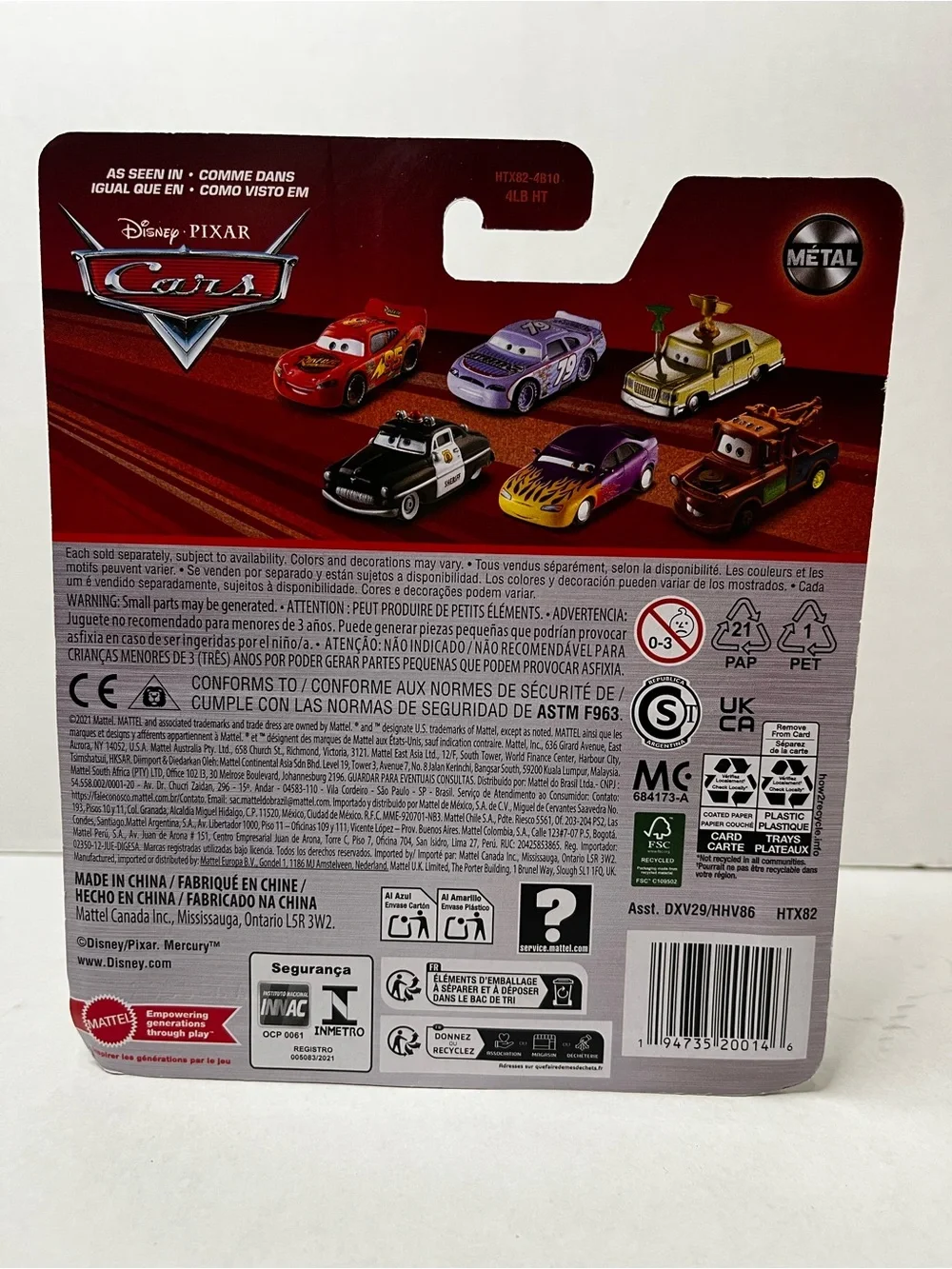Disney Pixar Cars Radiator Springs Metallic Lightning McQueen Diecast Mattel New